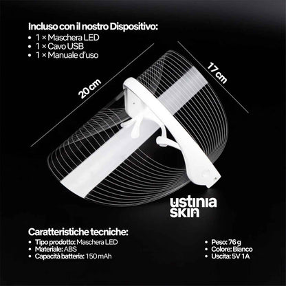 Maschera Facciale LED 7 Colori