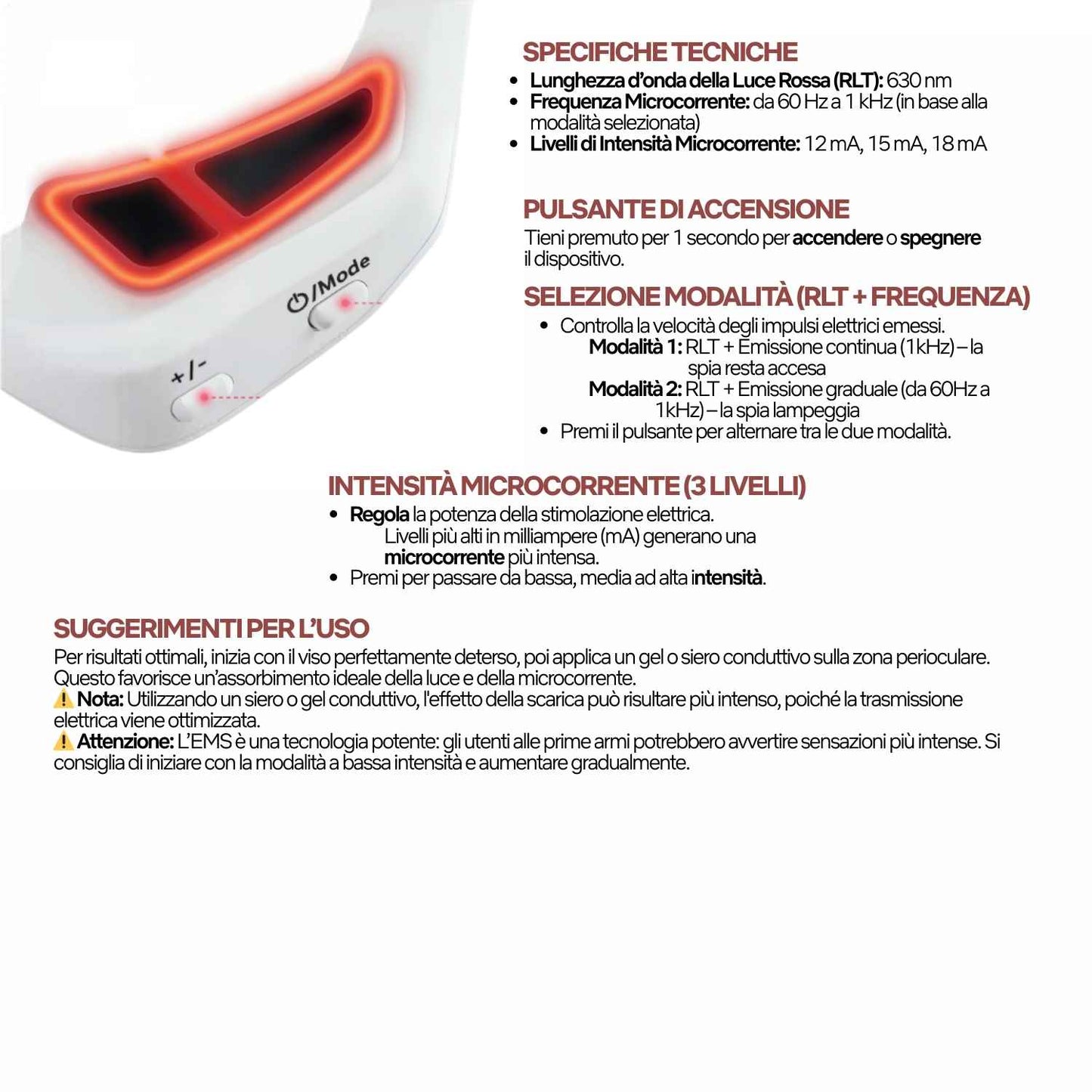 Lifting Occhi LED & EMS
