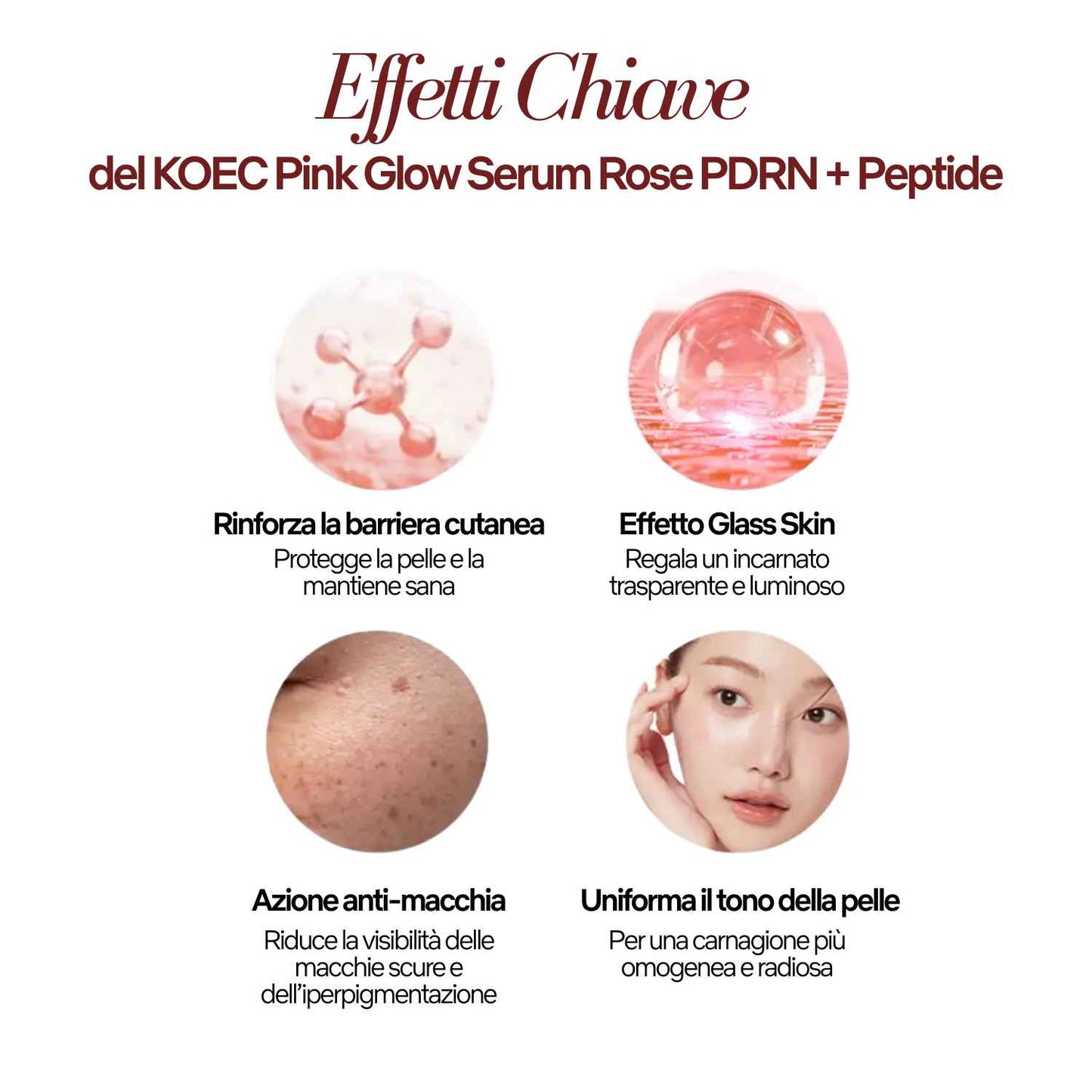 KOEC Pink Glow Serum – Rose PDRN + Peptide 30ml