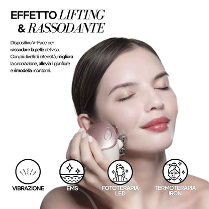 Massaggiatore Facciale RF & EMS con Massaggio 4D